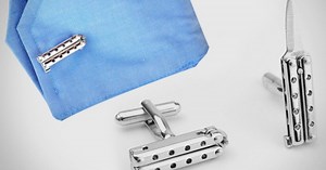 Channel James Bond With These Butterfly Knife Cufflinks