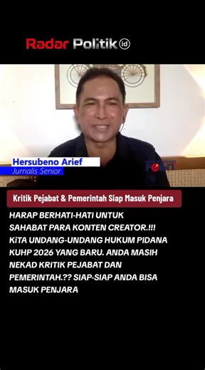 HARAP BERHATI-HATI UNTUK SAHABAT PARA KONTEN CREATOR.!!! KiTA UNDANG-UNDANG HUKUM PIDANA KUHP 2026 YANG BARU. ANDA MASIH NEKAD KRITIK PEJABAT DAN PEMERINTAH.?? SIAP-SIAP ANDA BISA MASUK PENJARA #kuhp2026 #kritik #pemrintah #pejabat #foryou