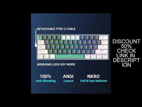 MACHENIKE K500-B61W Wireless Mechanical Keyboard 60% ANSI Layout Hot-swappable Tri-mode RGB Wireless