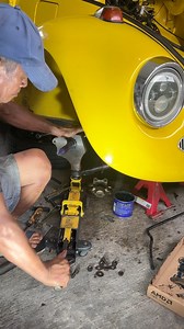 Lowering the Beetle Work on front suspension (part 1) replaced standard spindle to drop spindle replaced ball joints replaced tie rod ends replaced steering damper replaced steering gearbox replaced front sway bar stabilizer kit replaced inner and outer bearings replaced torsion arm seals / front axle seals cleaned torsion spring cleaned front beam and applied new grease | Sugar Volks
