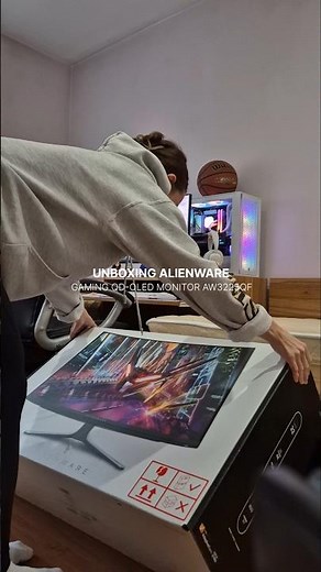 👽 UNBOXING DELL ALIENWARE AW3225QF | #shorts #gaming #gaminggear #alienware #AW3225QF