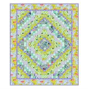 Tula Pink With Besties Green Quilt Kit 156 x 187cm
