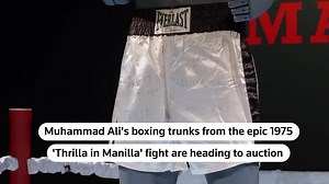 Ali's 'Thrilla in Manila' trunks poised to sell for $6 million at auction