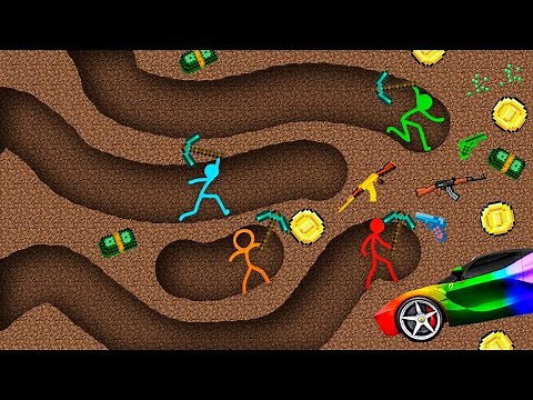 Stickman Animation Vs Minecraft ~ MINECRAFT TREASURES / Stickman Survival DISMOUNTING tournament