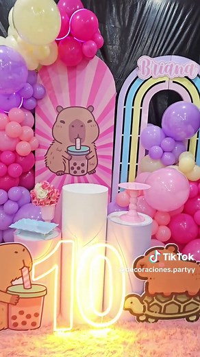 Capybara Balloon Decoration Ideas for Birthday Parties