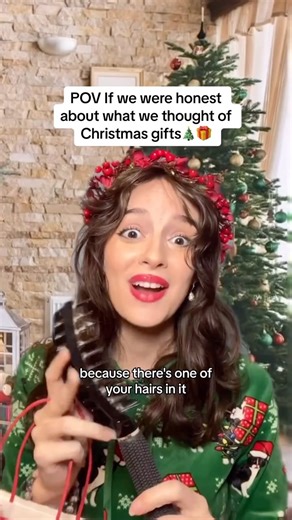 Rachel Marie Vining | Comedy on Instagram: "I’m going full on Blair Waldorf 😤bringing this one back every Christmas 😘 . Follow for more original, relatable, comedy, skits! 🎭 . #christmasgifts #relatable #sarcasm #sketchcomedy #comedyreel #comedyskits #funnyreel"