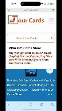 How to buy Visa Gift Card with Bitcoin & Crypto