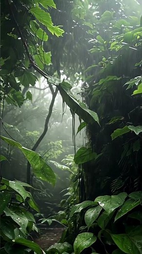 Slow Motion Jungle Leaves & Water Droplets #nature #scenery #sceniclandscapes #forestwhispers