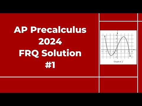 2024 AP Precalculus Free Response #1