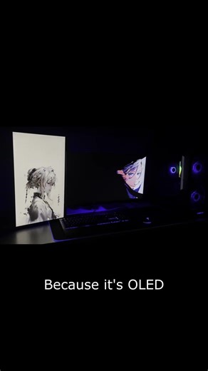 Why is your monitor off? #oled #gaming #ips #gamingpc #desksetup #setup