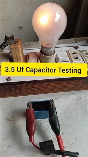 3.5 uf Capacitor Test using series Board #learning #electrical #youtubeshorts #skills #capacitor