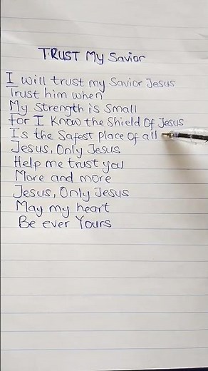 I Will Trust My Savior Jesus lyrics (City alight)... #lyricsshorts