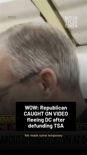 WOW: Republican CAUGHT ON VIDEO fleeing DC after defunding TSA