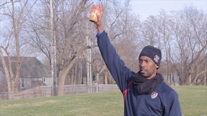 Juggling football skills with random objects