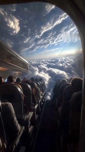 Hyper-Realistic Transparent Glass Airplane Flying Above Clouds | See Inside Passengers