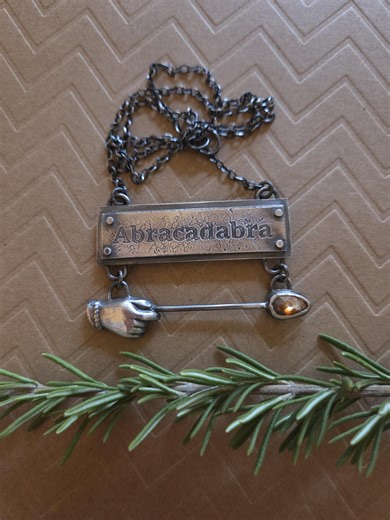 Sterling Silver Magic Wand Spell Fantasy Wizard Witch Magician Acid-etched Sunstone Handmade Statement Artisan Pendant Necklace - Etsy