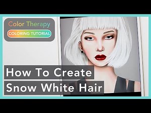 Digital Coloring Tutorial: How to create Snow White Hair | Color Therapy | Digital Art