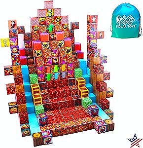 Magnetic Blocks - Mine Magnet World Polar Cubes Magnetic Building Blocks Set Designed in USA Game Inspired Fort Building Kit