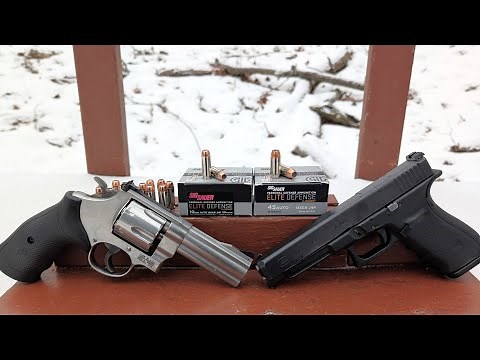 Inexpensive Good Performance -10mm VS .45 ACP - Sig Sauer Elite Defense (V-Crown) Ballistic Test