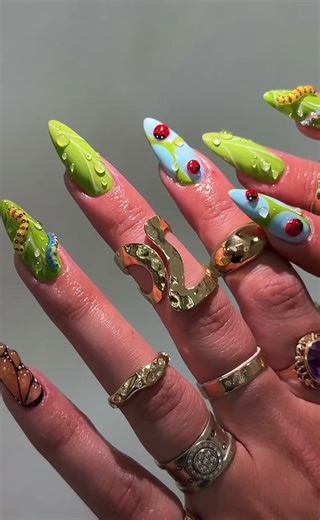 #nailsoftiktok #nailsart #nailinspo #nailtutorial Greenery 💚 | Nails TikTok