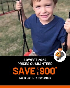 Vuly Play guarantees that we will not have a lower price for any of the monkey bars any time before Christmas, hurry promotion ends soon!🎄 🚚 FREE Delivery* 🏀 FREE Basketball Set 💰 BIGGEST 2024 Discounts up to $900 Come home to family, come home to Vuly! 👏🏻 Limited time. Must end soon ⏰ *T&Cs apply | Vuly