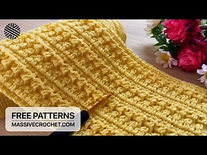 SUBLIME! 💛 Easy Crochet Pattern for Beginners Ideal for Baby Blanket, Bag, Sweaters and Scarf