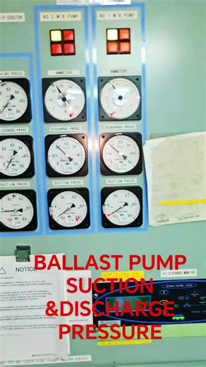 BALLAST PUMP SUCTION PRESSURE AND DISCHARGE PRESSURE. HOW TO MONITOR PRESSURE FOR BALLAST PUMP