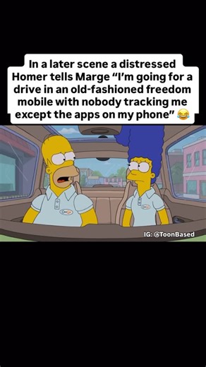 2D Toons on Instagram: "The Simpsons S30 E5 “Baby You Can’t Drive My Car” 2018 #thesimpsons #homersimpson #margesimpson #electriccar #selfdrivingcar #tesla"