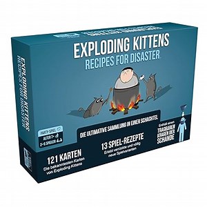 Asmodee Exploding Kittens, Exploding Kittens – Recipes for Disaster, Partyspiel, Kartenspiel, 2-5 Spieler, Ab 7+ Jahren, 15 Minuten, Deutsch
