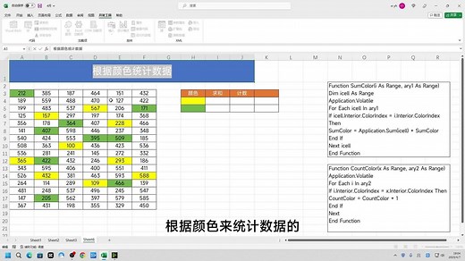 SumColor函数，你绝对没用过，10秒解决按颜色求和的问题