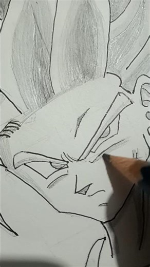 Drawing Super saiyan 2 gohan🔥🔥#shorts #dbs #goku #anime