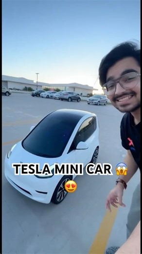 TESLA MINI CAR 😱😍 #viral #fyp #tesla #cars