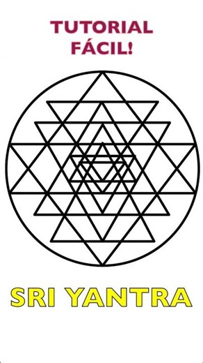 Como Desenhar o Símbolo Sri Yantra | Tutorial de Geometria Sagrada | Símbolos Sagrados