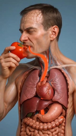 88K views · 306 reactions | What happens while eating Tomato in the human body? #humanbody #anatomy #3danimation #science #aiart #digestivesystem | Human Facts | Facebook