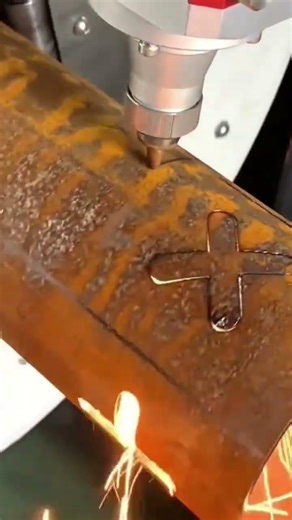 iron cutting process using a super sophisticated laser machine