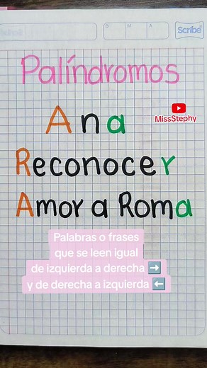 Palíndromos: Ejemplos y Significado en Ortografía | MissStephy