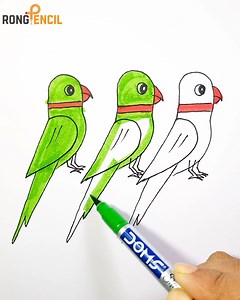 644K views · 10K reactions | Simple drawing with 555 殺殺 Easy Drawing For Kids #art #RongPencil #Drawing #Draw #art #easydrawing #cute #beautiful #artvideo ## | Rong Pencil | Facebook