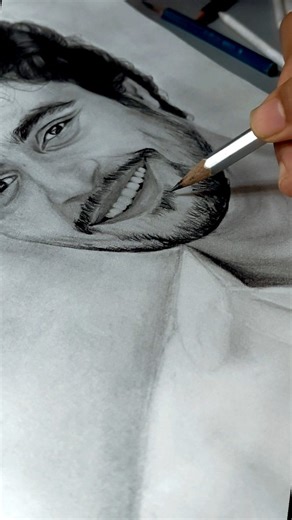 Darshitha Dinesh | Portrait Artist on Instagram: "@zandeeep 🤍✨ . . . . . . . . . #sandeeppradeep #eko #pencildrawing #malayalamcinema #padakkalam #pencilartwork"