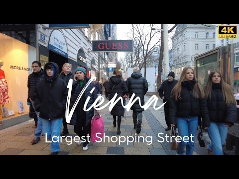 [4K UHD] Vienna Walking Tour Mariahilfer Straße | Largest Shopping Street in Austria