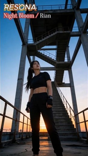 AI [RE.SONA – Night Bloom | Cinematic Kickboxing Rooftop Training] | (Virtual K-pop)