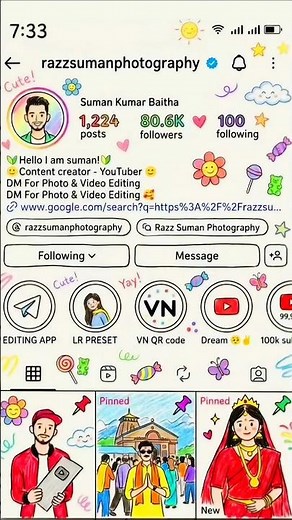 Instagram profile hand drawing prompt | Instagram profile art photo editing | Trending photo editing