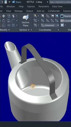3D Tutorial: #Shorts #autocad #3Dkettle