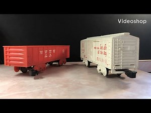 Marx boxcar and gondola makeover. Marx train rolling stock