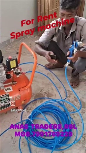 Painting by spray machine (compressure)