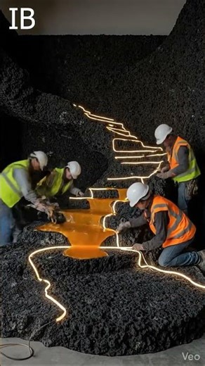Turning Stairs into a “Lava Sculpture”
