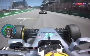 F1 2017年巴西大奖赛：汉密尔顿正赛超车镜头
