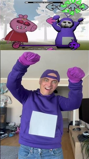 FNF Peppa.exe vs Tinky Winky but in real life #nocturnalprotocol #tinkywinky
