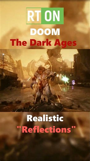 Ray Tracing Mod - ON vs OFF in Doom: The Dark Ages #RTX #gaming #comparison #raytracing #shorts