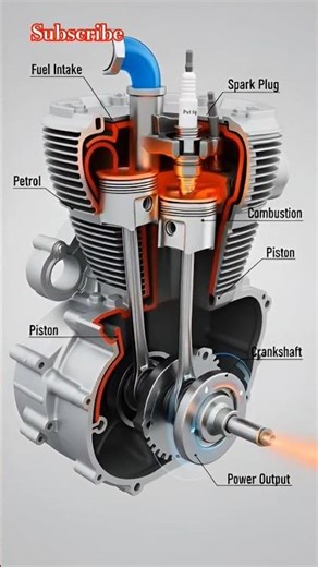 How does a bike’s engine work?#ytshorts #shorts #short #engine #shortyz