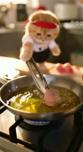 Cat Chef’s Crispy Korean Chicken! 🍗🐾